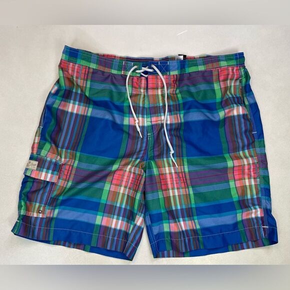 Chaps Plaid Swim Board Shorts Trunks Men XXL Multicolor - Picture 1 of 7